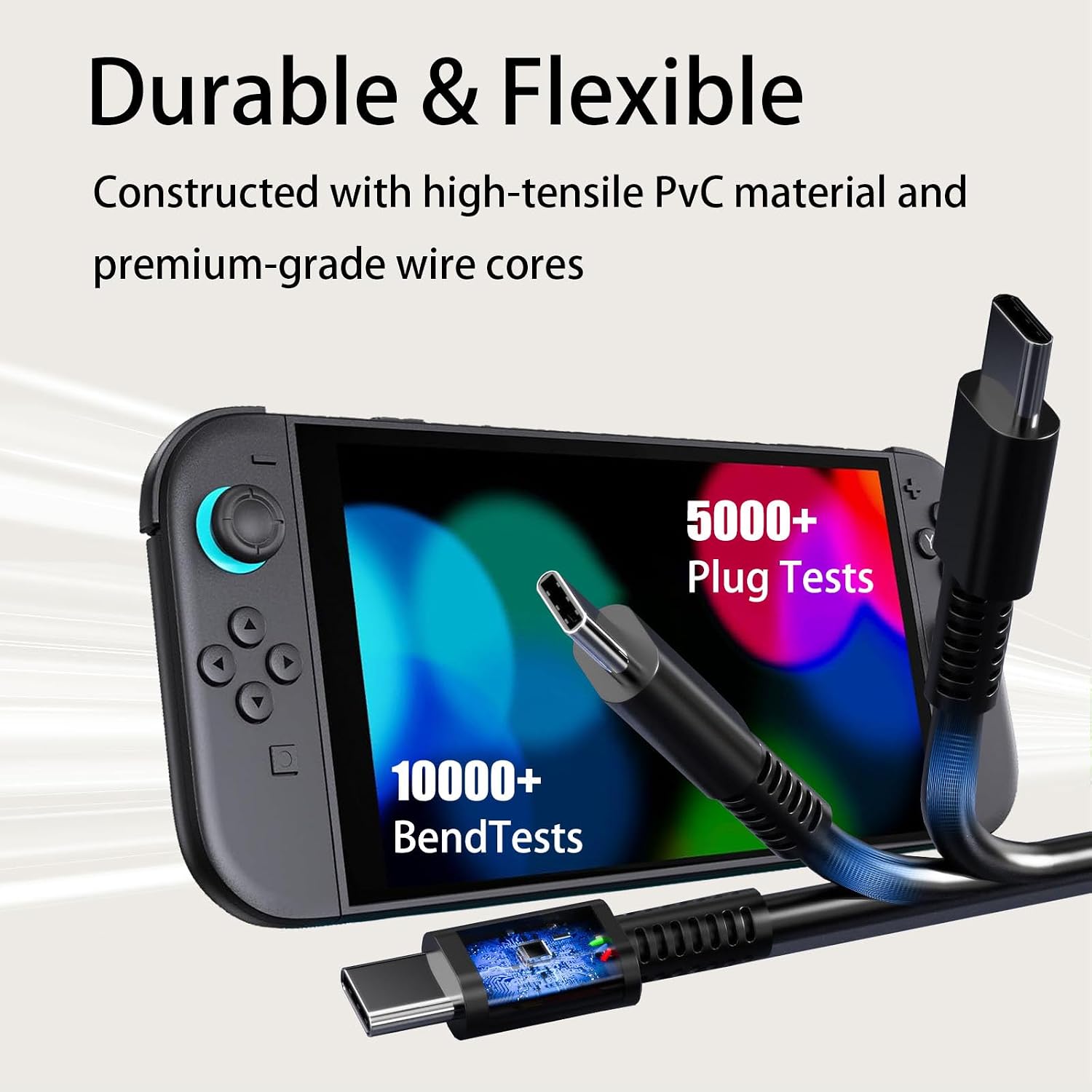 60w Charger for Nintendo Switch 2 Charger 20V 3A Power AC Adapter Fast Charging with 5FT USB C Cord Cable for Switch, Lite, OLED, Steam Deck - Support TV Mode thumbnail