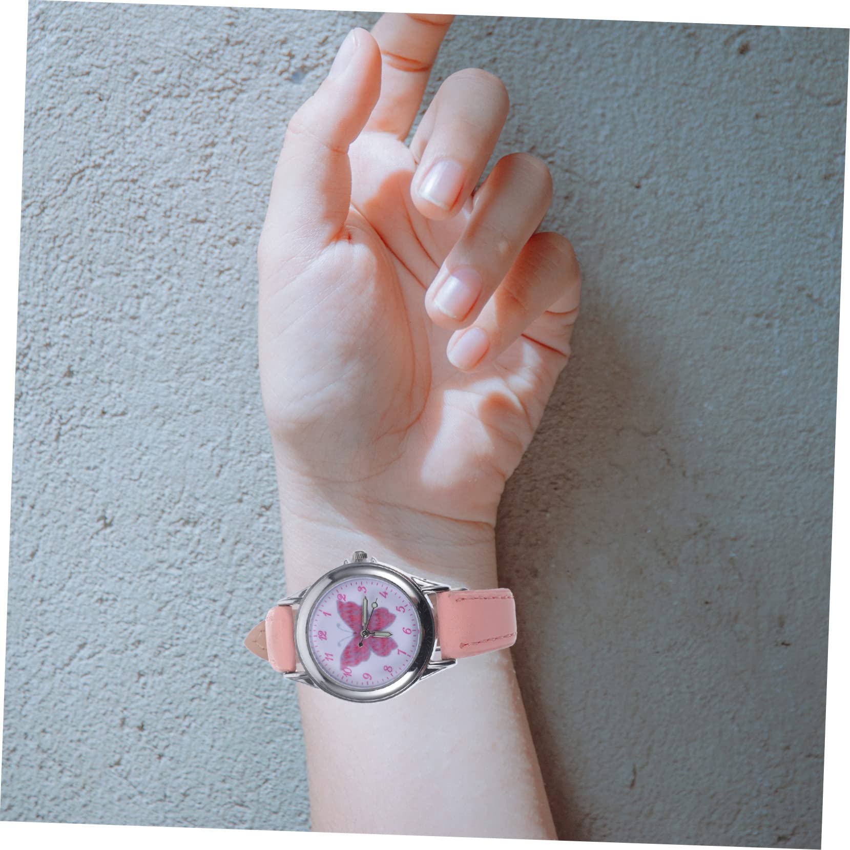 4sätze Dekorativer Armbanduhr Mit Armband Und Halskette Stilvolles Mädchen-Accessoire Mit Schmetterlingen Langlebige Quarzuhr Im Minimalistischen Design Für Junge Mädchen Und