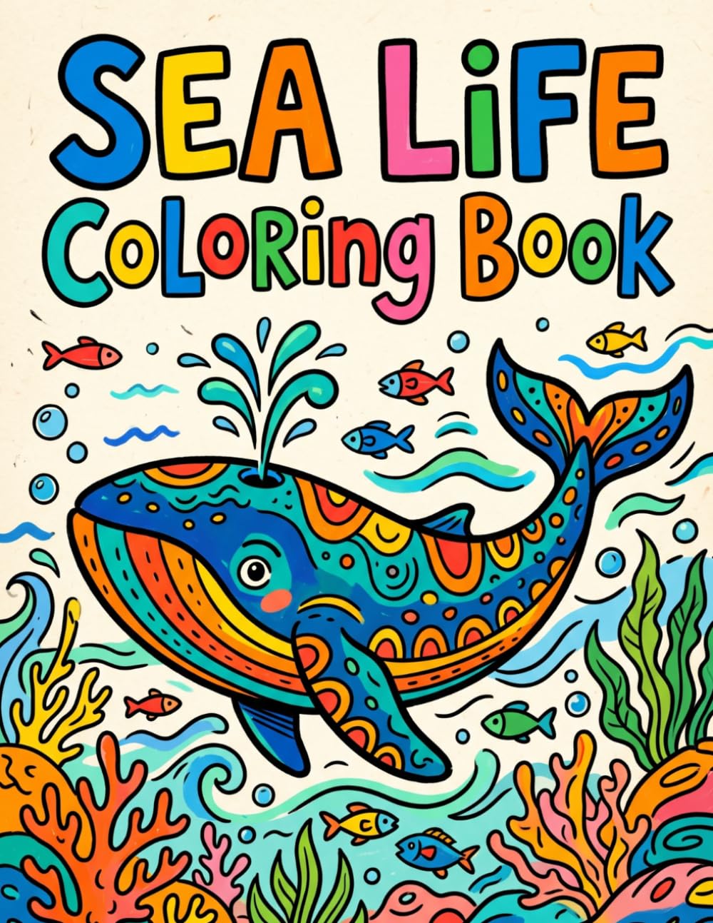 Sea Life Coloring Book: 30 Fun and Intricate Ocean Animal Coloring Pages for Adult Relaxation
