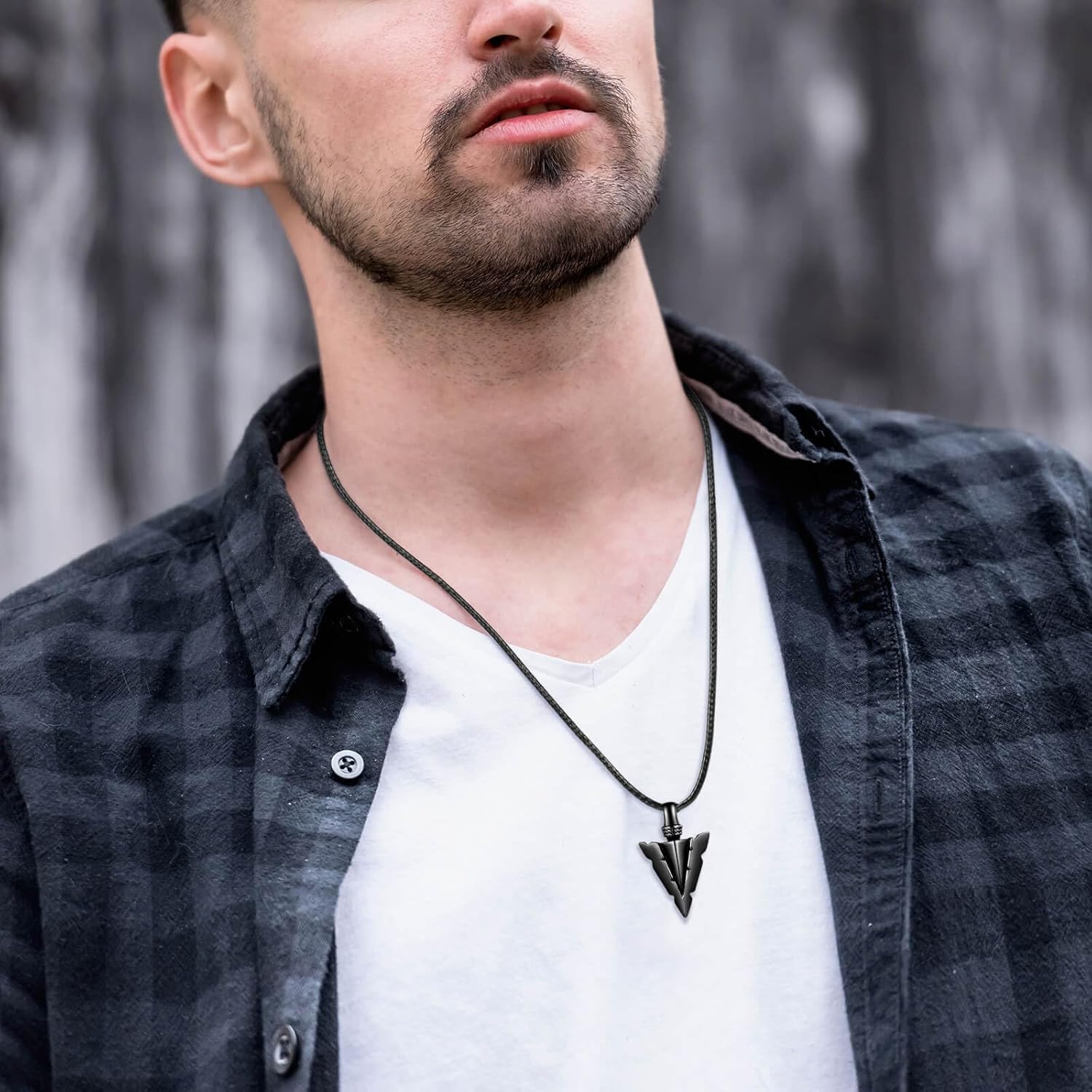 MANBU Sterling Silver Urn Necklace for Men: Arrowhead Memorial Pendant Cremation Ash Jewelry Bereavement Keepsakes Gift for Loss of a Loved One - Image 2