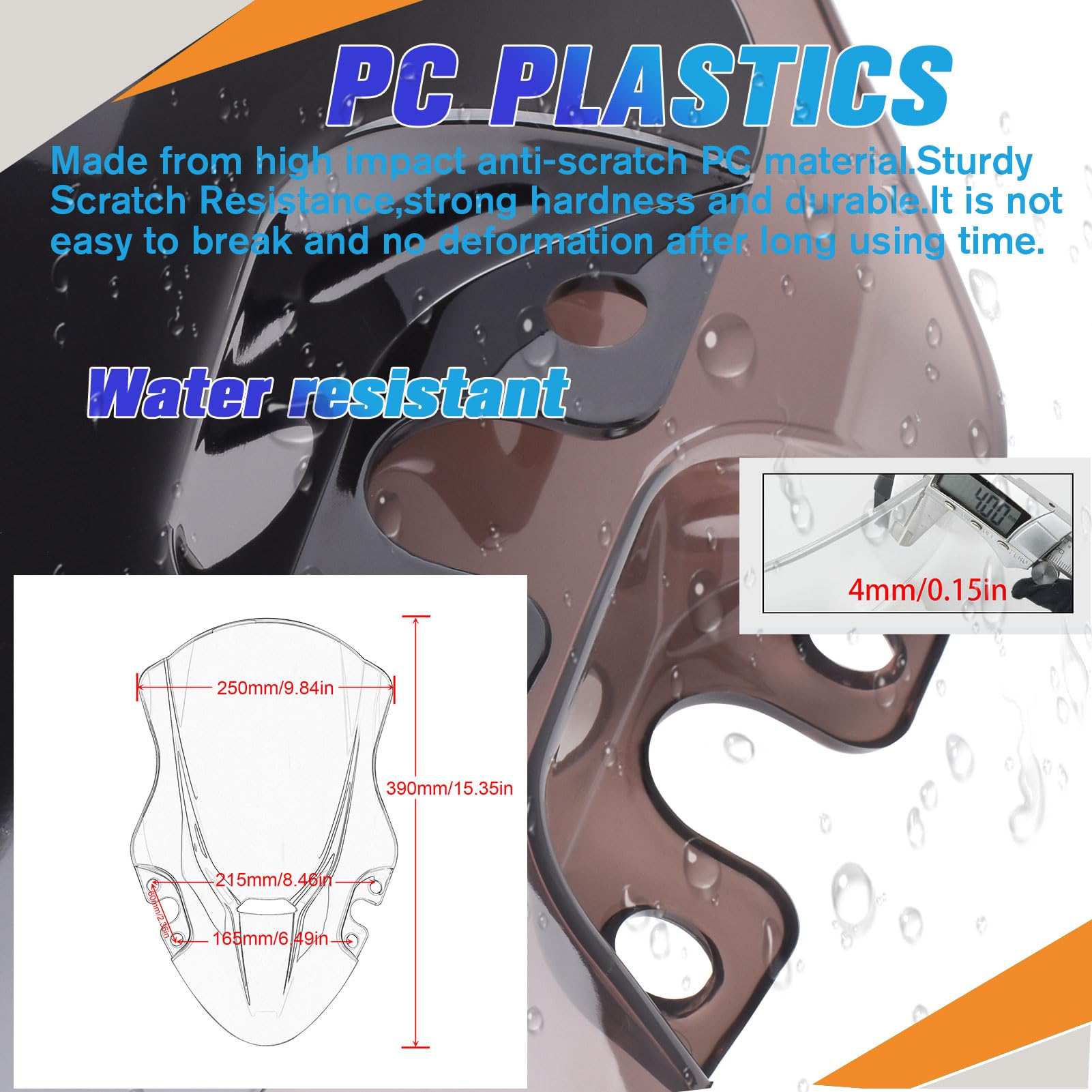 Déflecteur de Pare-Brise Avant Plus Haut pour Moto, Double Bulle, Protection d'écran Sport, Remplacement pour CFMOTO 450SR/SRS/SS 2022-2025, pièces de Rechange modifiées (Noir)