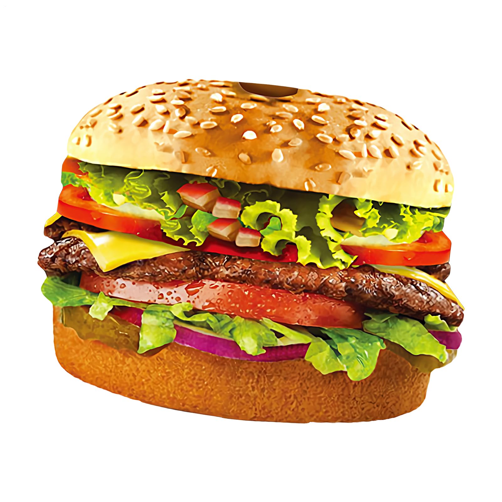 Hamburger Costume – Funny Suit,burger Outfit | Unisex Fast Food Cosplay Clothes for Theme Party Home Festival Carnival Stage Performance Men Women Role Play
