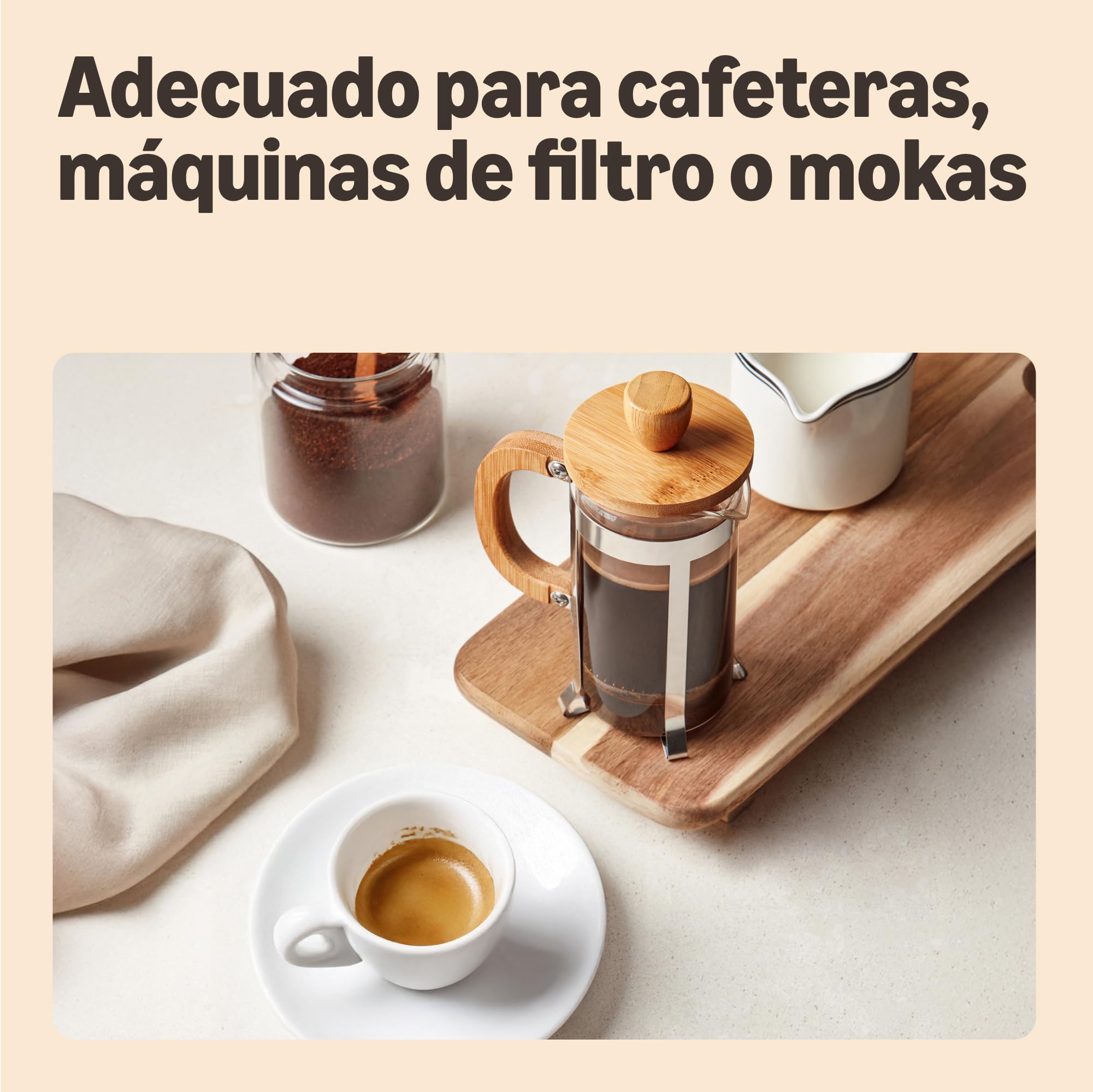 by Amazon Café molido Natural Espresso Crema, 250 g (Paquete de 4), tueste claro - Certificado por Rainforest Alliance