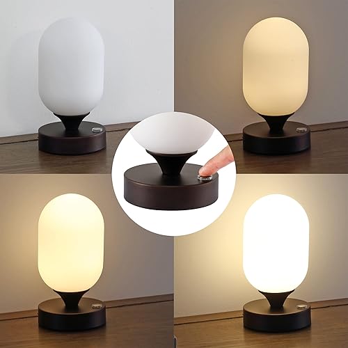 Vista 16 de JONATHAN Y JYL7111B Eli - Lámpara de mesa LED integrada recargable de 8 pulgadas, moderna, minimalista, de hierro, lámpara de mesa para dormitorio