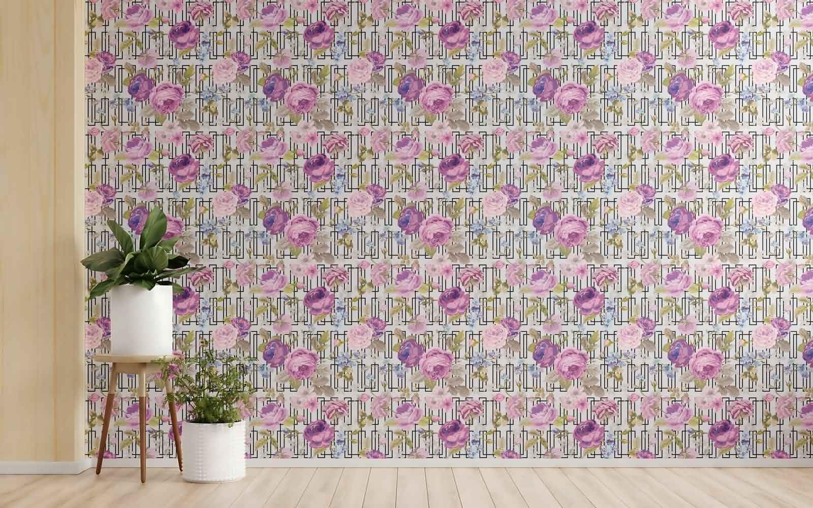 Película decorativa floral antideslizante para cocina, dormitorio