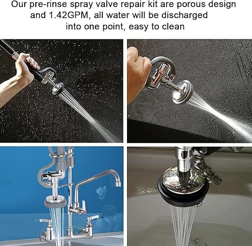 Miniatura 5 de Kit de reparación de válvula de pulverización para la mayoría de grifos de fregadero comerciales, pulverizador de preenjuague de 1.42 GPM táctil en