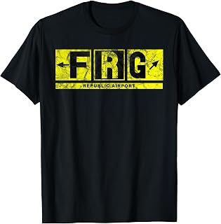 FRG Republic Airport Taxiway Sign Pilot Vintage T-Shirt