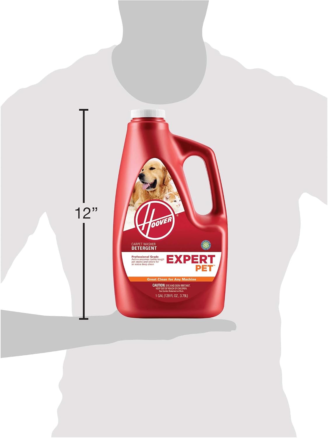 Hoover Expert Pet Carpet Cleaner Solution Formula, 128 oz, AH15075, Red