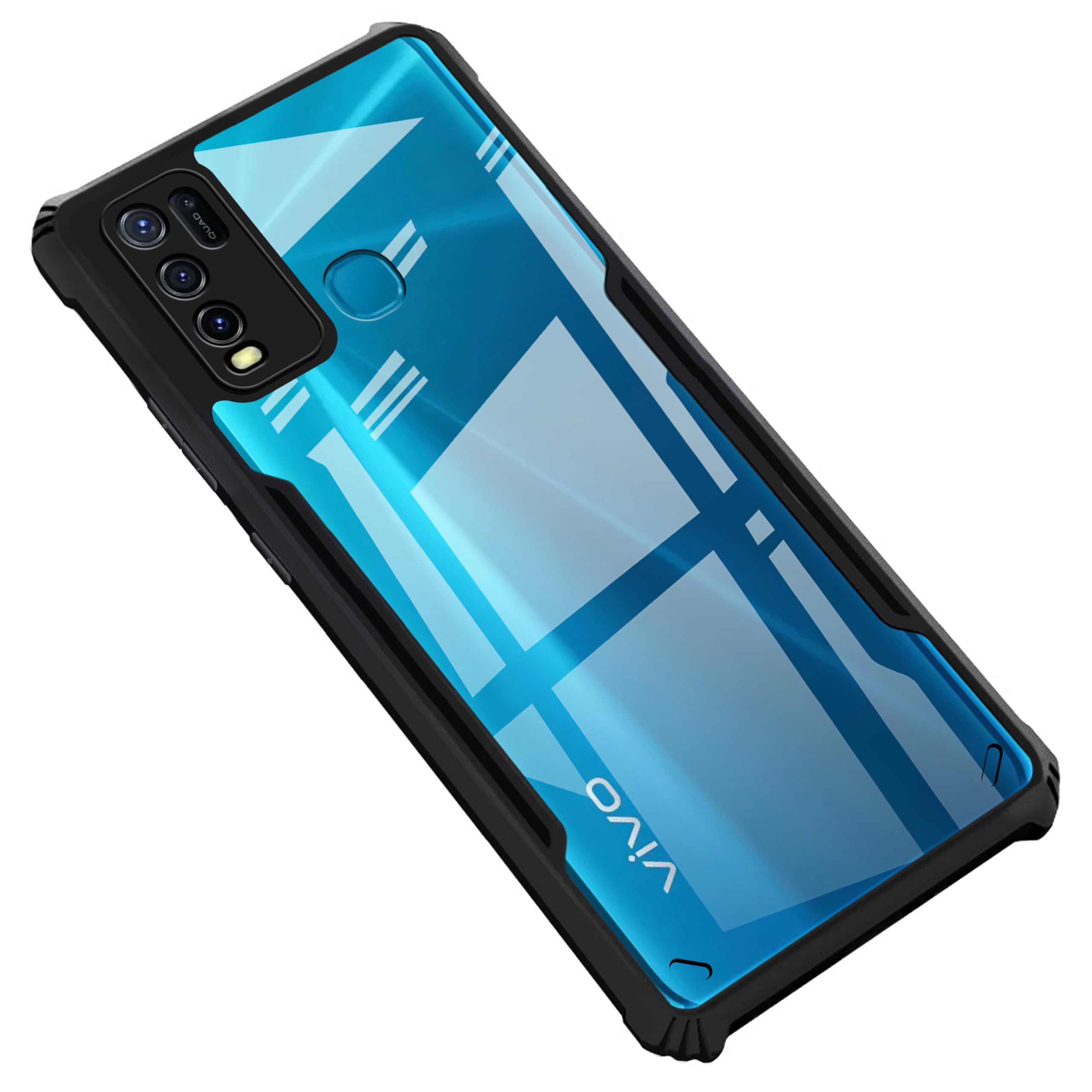 Zapcase Back Case Cover for Vivo Y30 / Vivo Y50 | Compatible for Vivo Y30 / Vivo Y50 Back Case Cover | Clear Case for Vivo Y30 / Vivo Y50 with Camera Protection | (TPU + PC | Matte Black) (B0BJ8VXJ51) Amazon Price History, Amazon Price Tracker