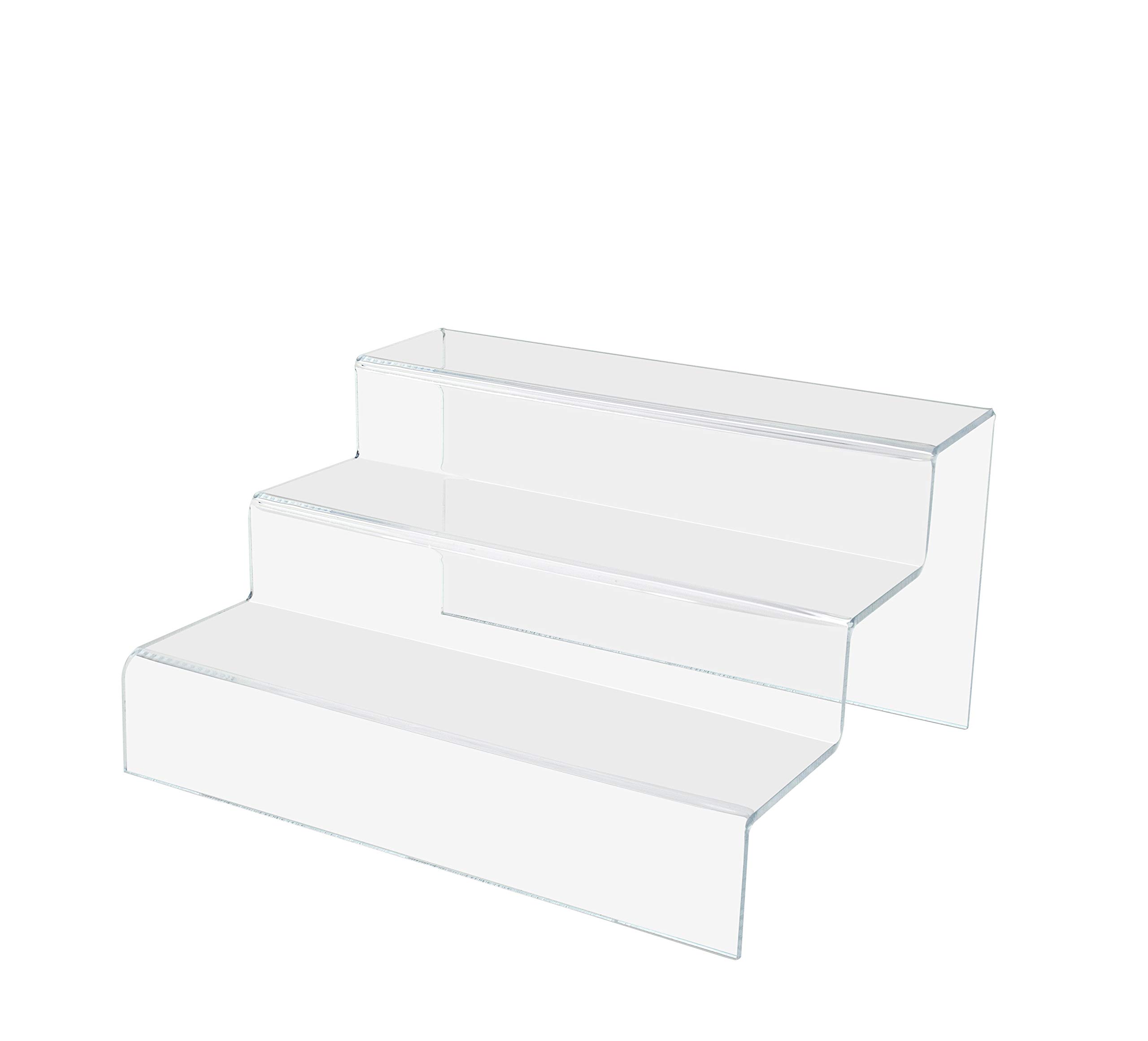 Buy Marketing Holders 3 Tier Riser Stairway Clear Throne Pedestal