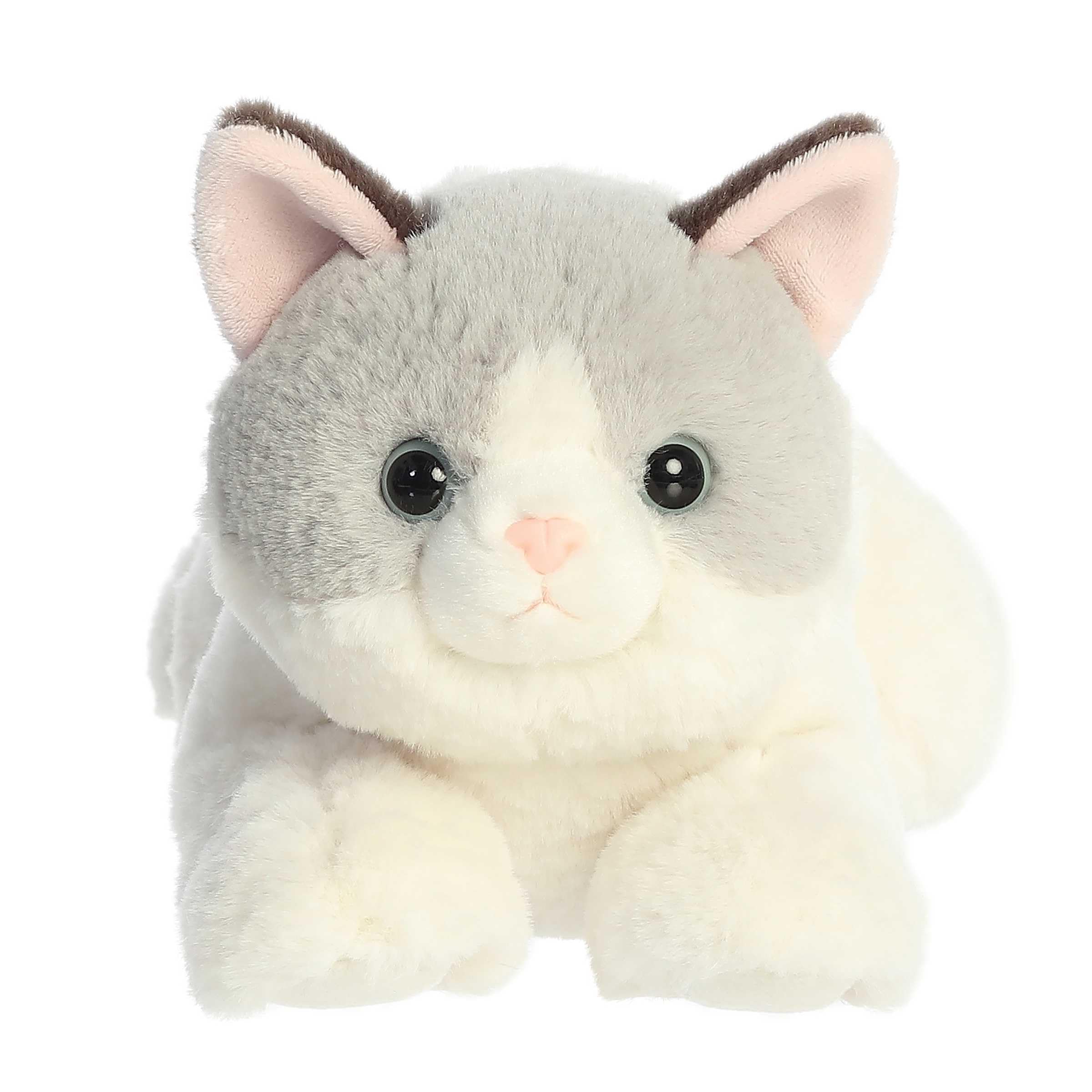 Aurora® Adorable Flopsie™ Nico Ragdoll - Animal de peluche, facilidad para jugar, compañeros intemporales, color blanco, 12 pulgadas