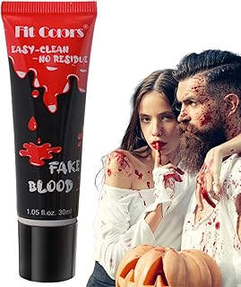 Sangue Falso,Palco Sangue Falso - Sangue pingando com efeitos realistas, adereços pegadinha sangue cosplay, cosplay vampiro zumbi, acessórios para festas, 1 fl oz Iscork