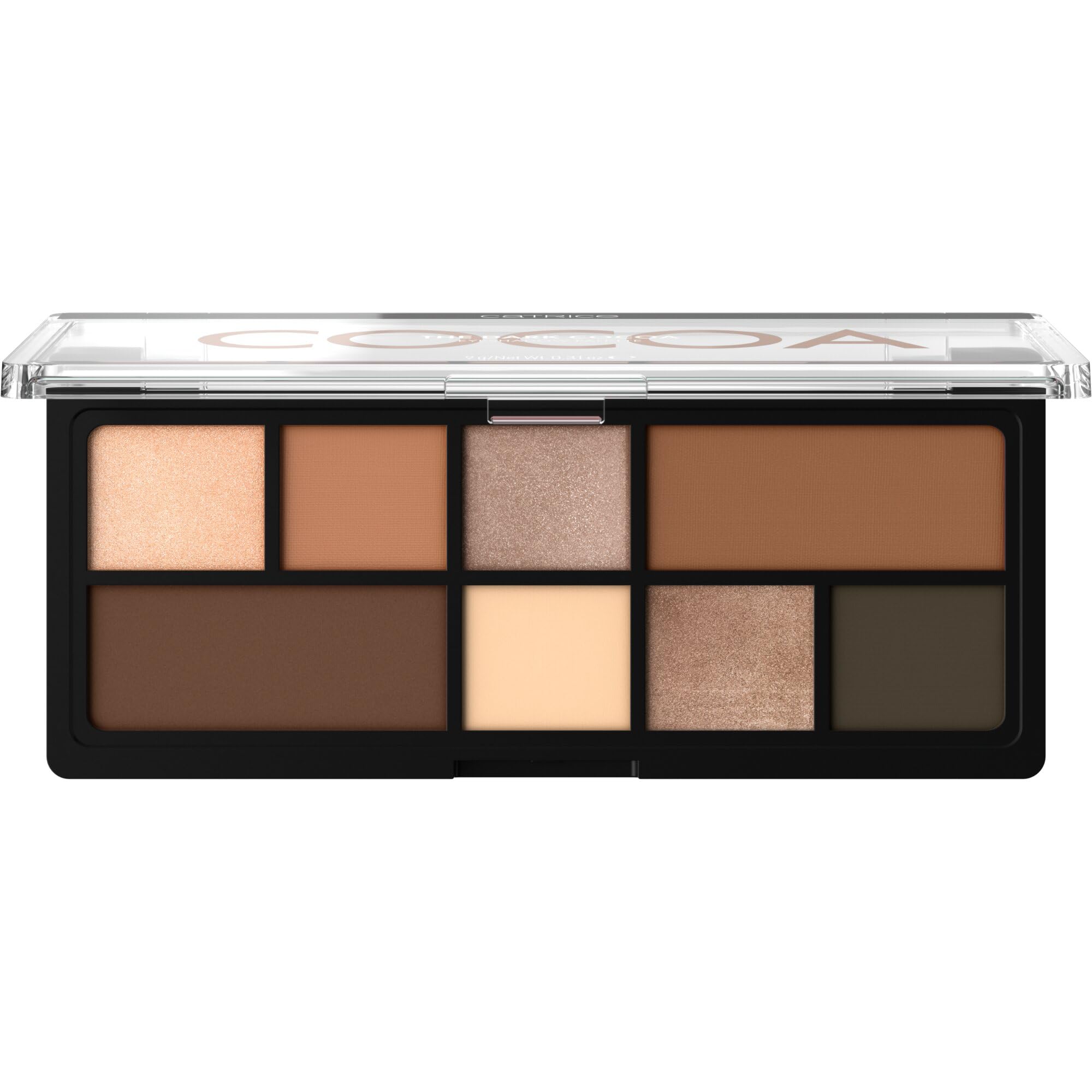 Catrice The Dark Cocoa Eyeshadow Palette, Multicoloured, 8 Colours, Intense, Shimming, Colour-Intense, Glittery, Vegan, No Microplastic Particles, No Perfume, Oil-Free, Pack of 1 (9 g)