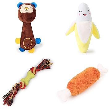 Puppy Teething Chew Toys - Interactive Dog Toys for Boredom - Cute and Durable Dog Toys for Small/ Medium Dogs - Stuffed Puppy Toys with Soft and Cotton Material - Funny Dog Plush Toy for Chewing