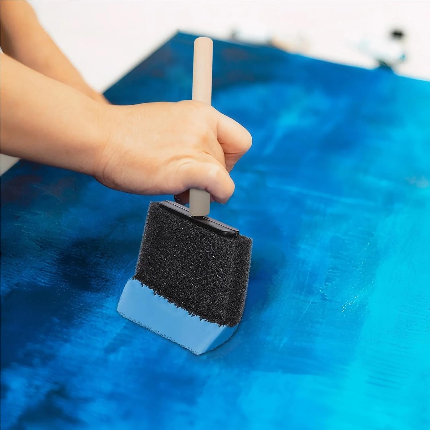 Foam Paint Brushes 40 Pcs Sponge Brushes - Portable Painting Tools Set Perfect for DIY Craft Drawing Supplies & Art Kits