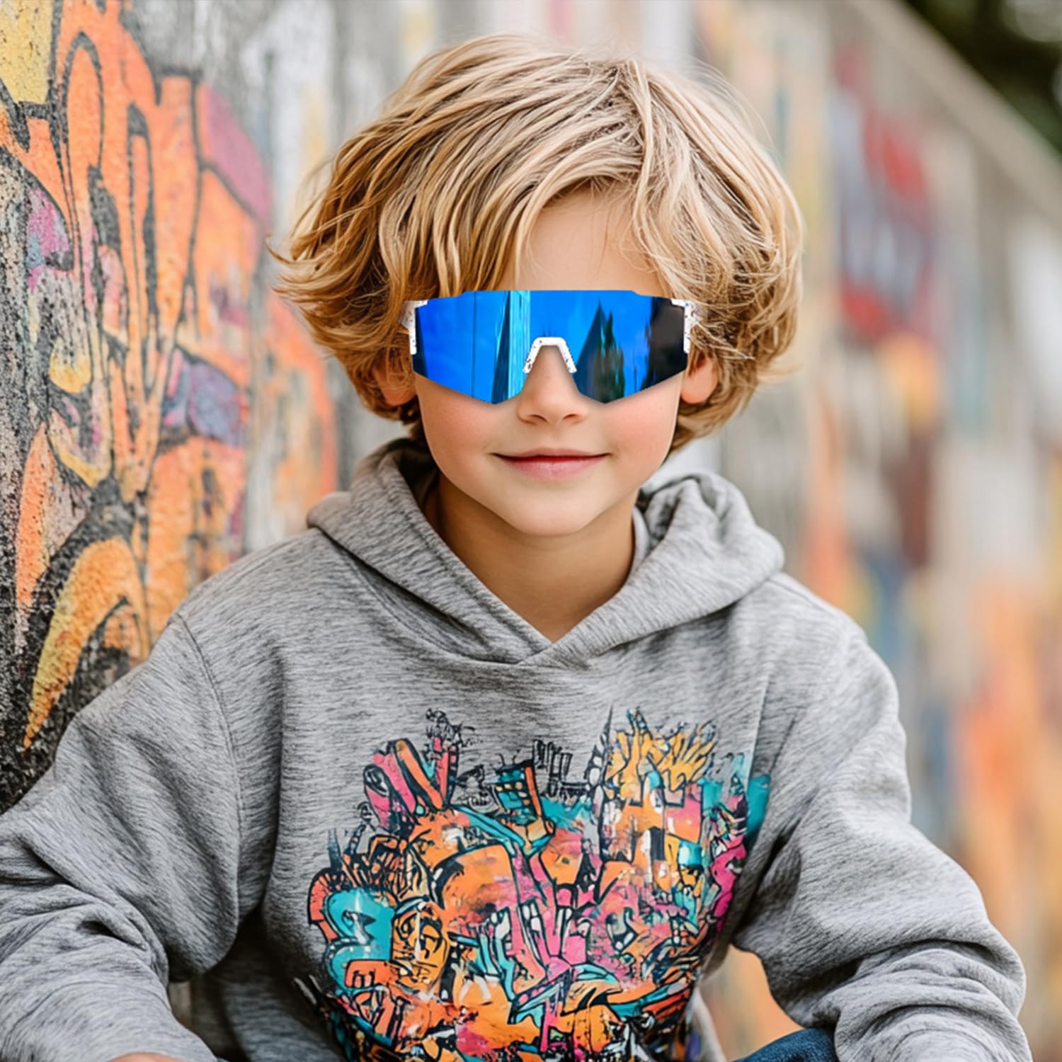 Młodzieżowe okulary przeciwsłoneczne dla chłopców dziewcząt UV400 Viper okulary przeciwsłoneczne młodzieżowe, kolarstwo klasa biegowa golf