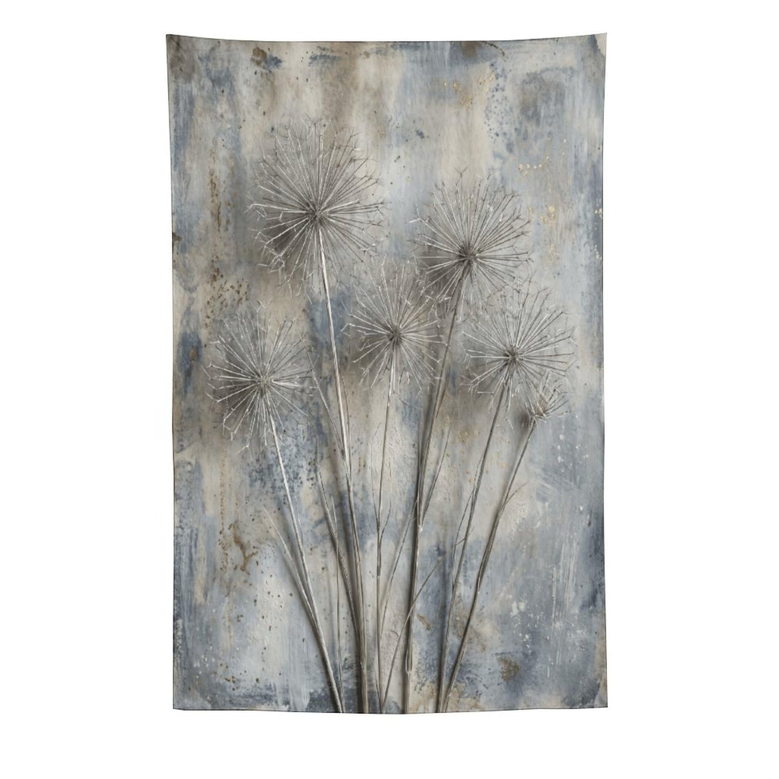 W7C8U2X3 Dandelion Seed Heads Wall Tapestry, Botanical Illustration