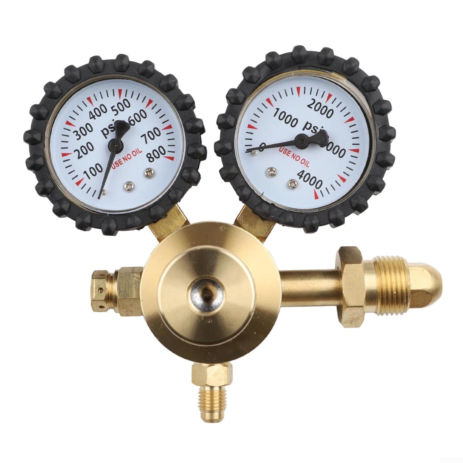 Régulateur de pression d'azote en laiton G5/8 CGA580 avec tuyau de 2 m, vanne de régulation haute pression 1-200 bar, entrée 1-60 bar, sortie pour industrie et laboratoire (A)