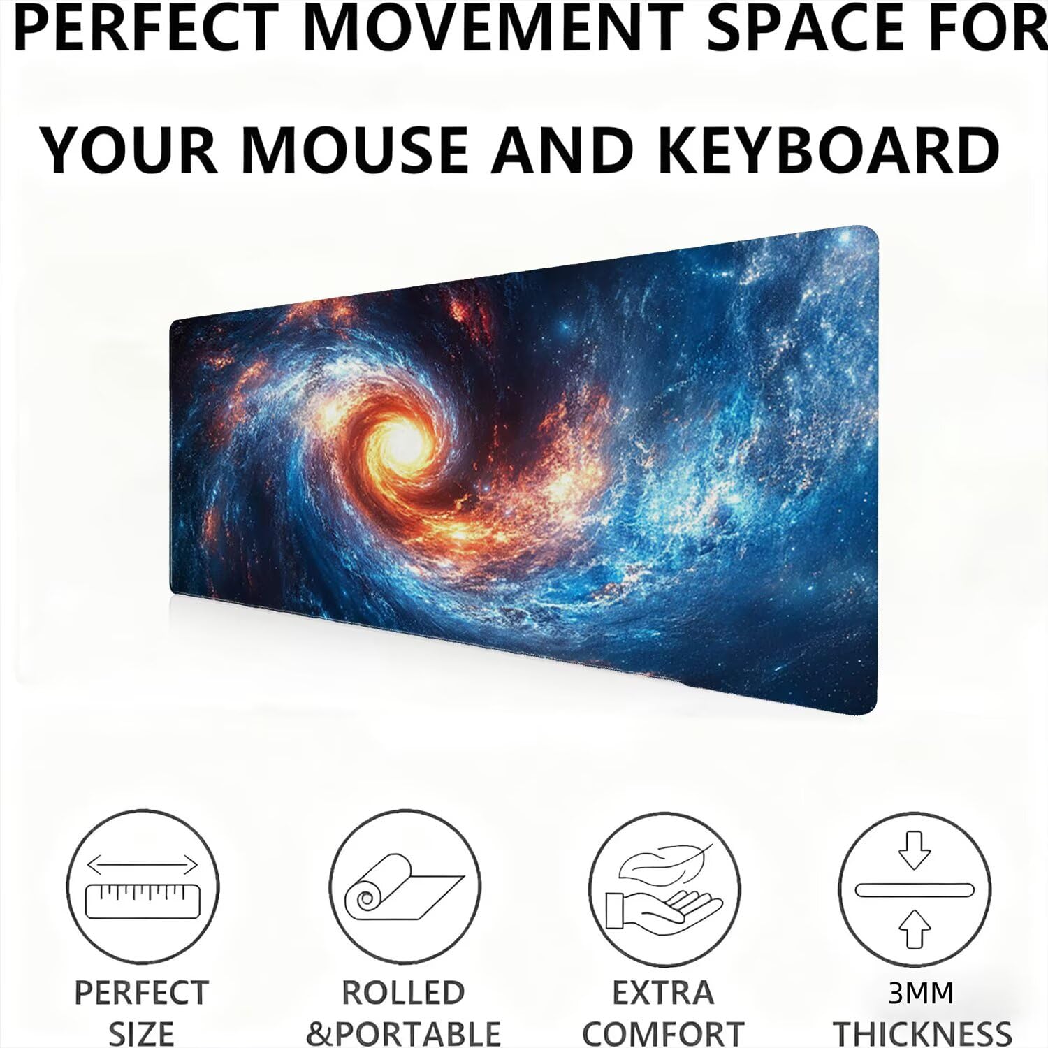 Podkładka pod mysz, podkładka pod mysz XXL 1200 x 600 podkładka pod mysz dla graczy, wodoodporna gumowa podstawa, duża podkładka pod mysz do gier na biurko szyte krawędzie wodoodporna antypoślizgowa