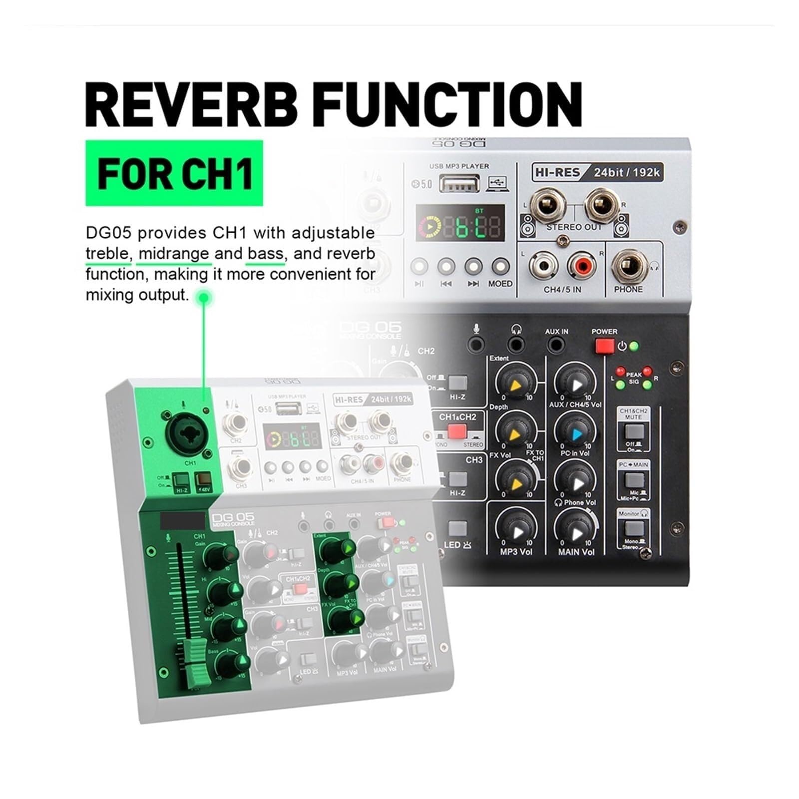Mixer Audio, Scheda Audio DG05 24-bit 192 KHz Per PC per streaming live