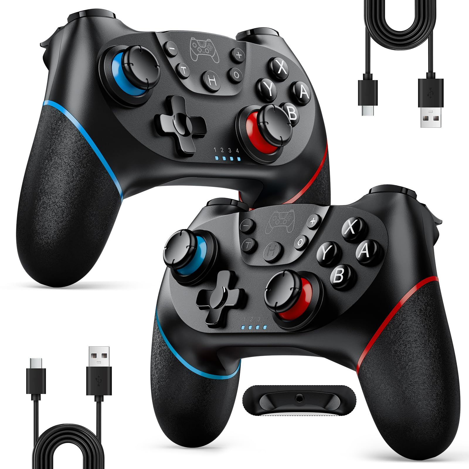 Wireless Controller for Switch 2/Switch/Lite/OLED, 2 pack, Turbo