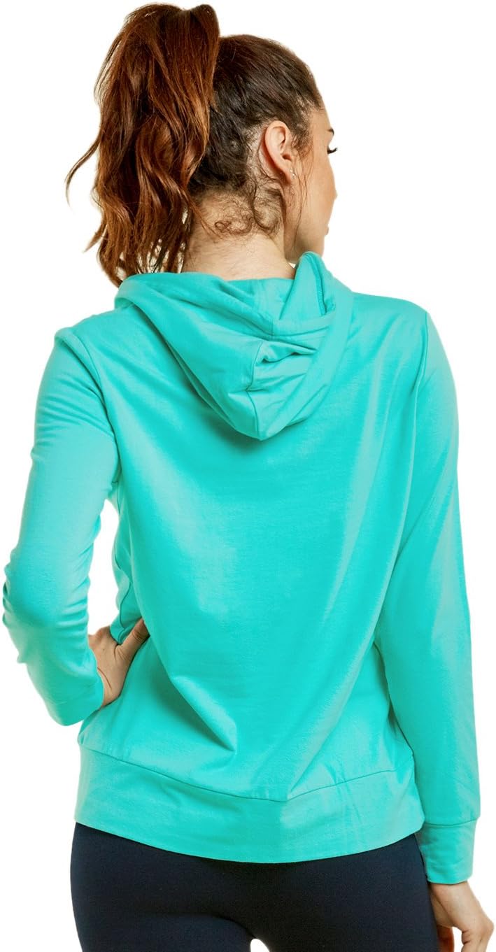 Sofra Women's Thin Cotton Pullover Hoodie Sweater (L, Mint - 1) - Image 2