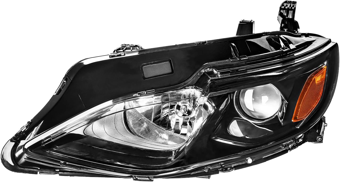 KAX Headlight Assembly,Black Headlights Compatible with Malibu 2019-2022 Amber Reflector Color Clear Lens Color