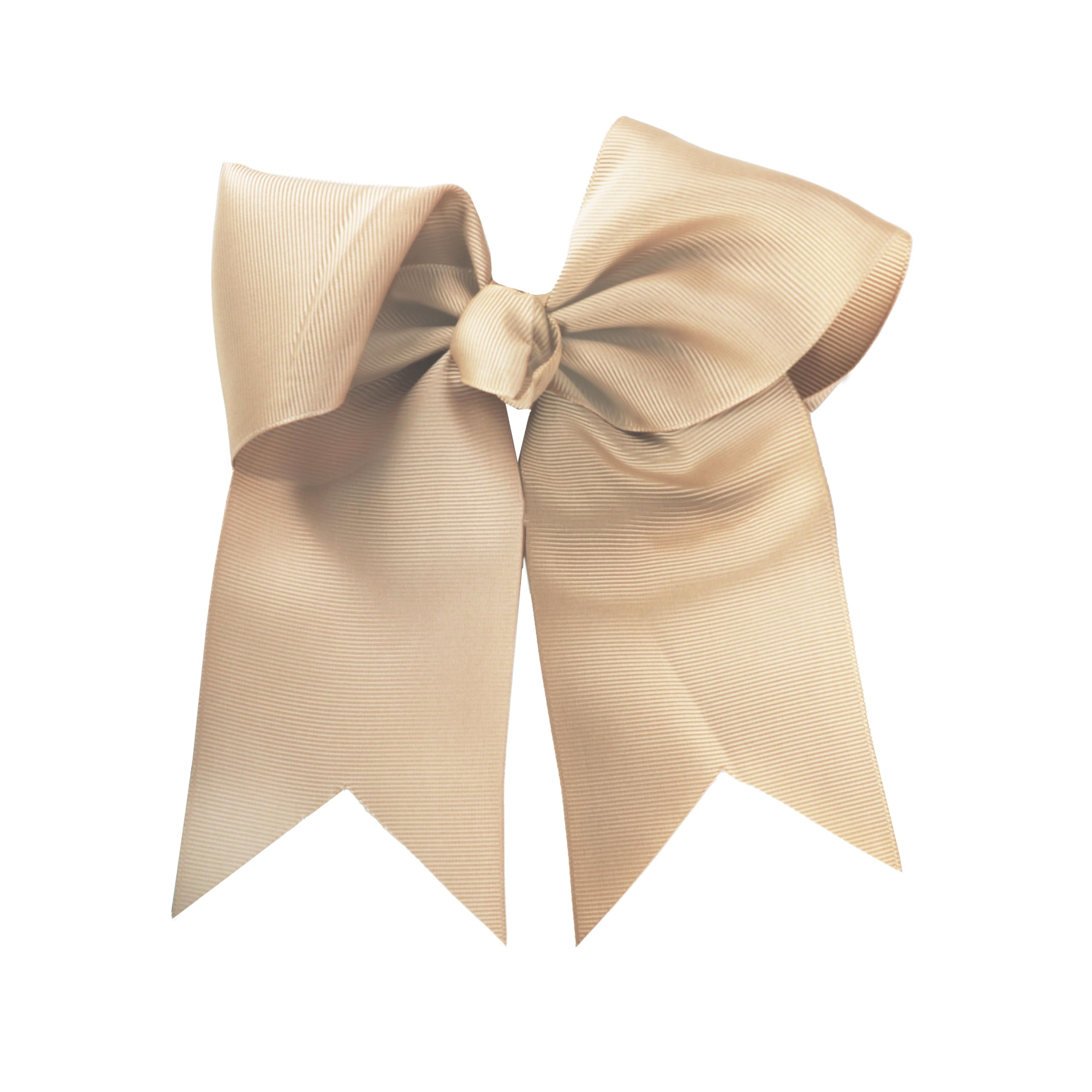 Riesige Schleifen-Klammer mit Schweifen, beige