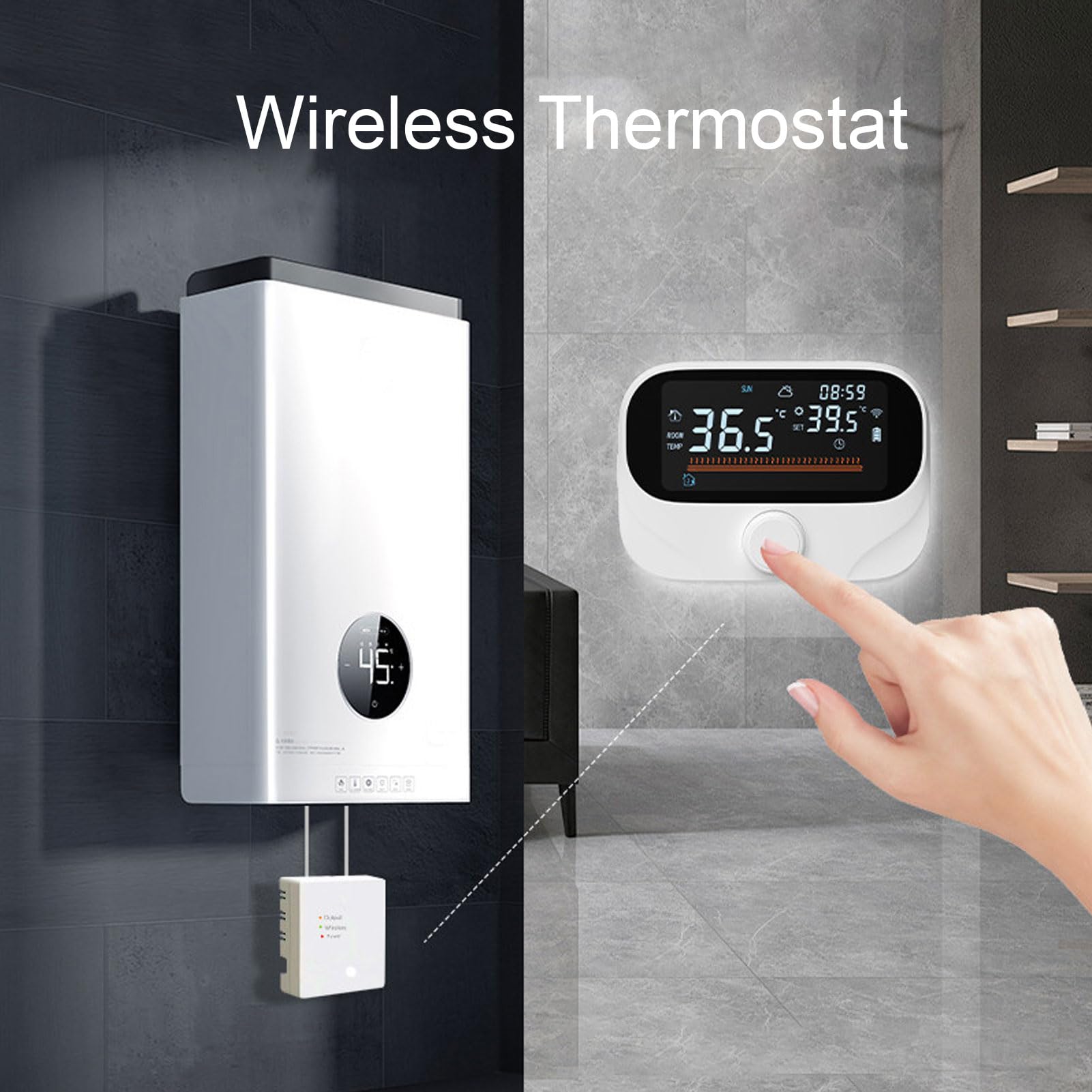 Generic Inteligentny Bezprzewodowy Programowalny Termostat LCD do Regulacji Temperatury w Kotłowni Gazowej