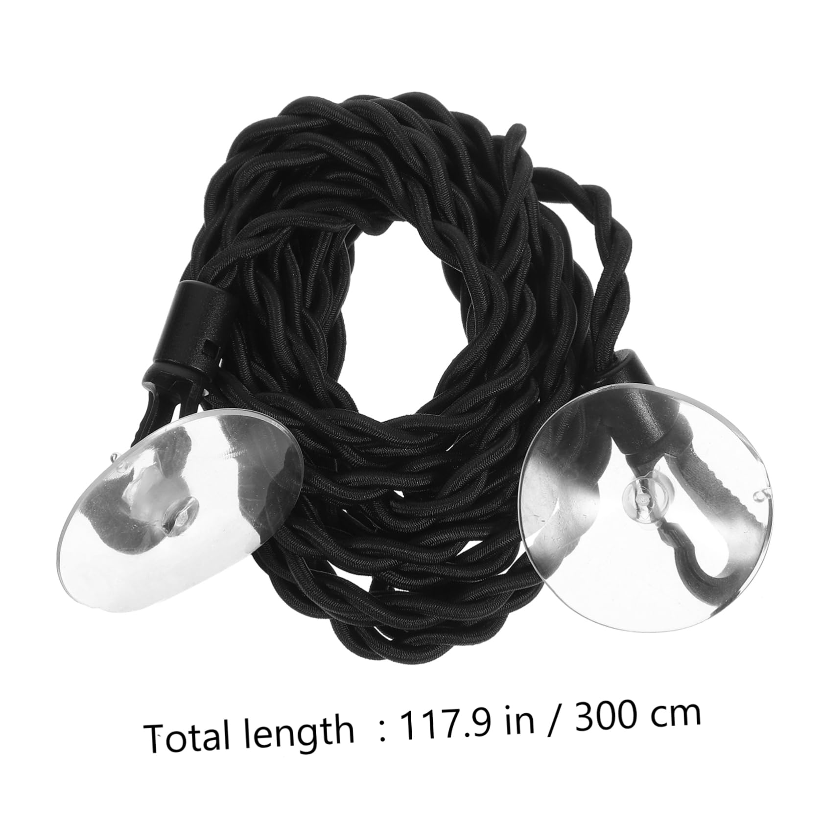 PRETYZOOM 5 Piezas Tendedero Línea De Secado De Ropa Cuerda para Secar La Ropa a Prueba De Viento Cuerda para Secar para Línea De De Viaje Elástica Black