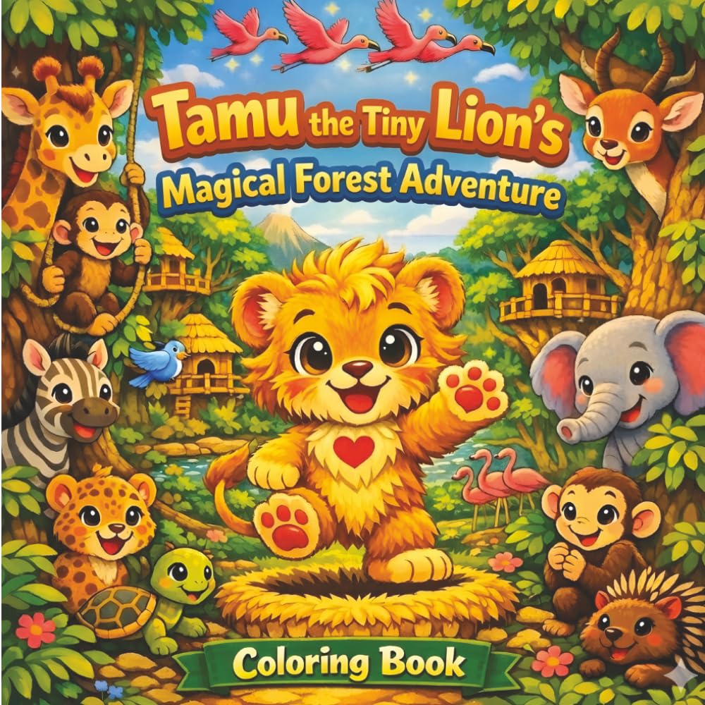 Tamu the Tiny Lion’s Magical Forest Adventure: Coloring Book