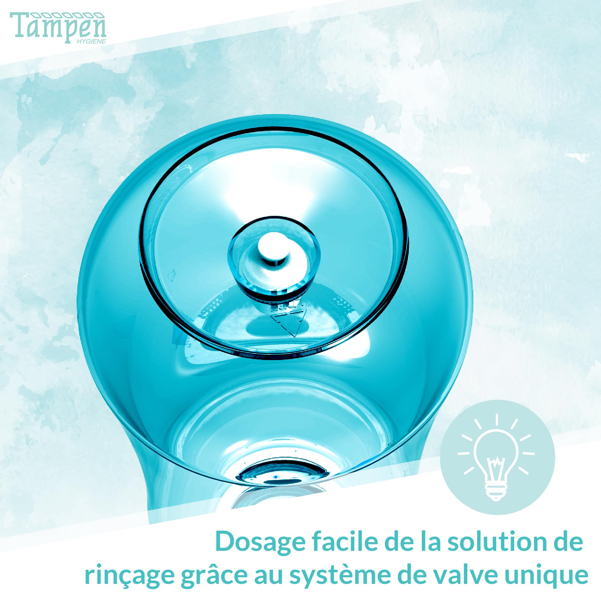 Tampen Douche nasale avec 120x Sel de rinçage nasal (300g) et 1 cuillère à mesurer · Lavage nez pour Adultes et Enfants premium