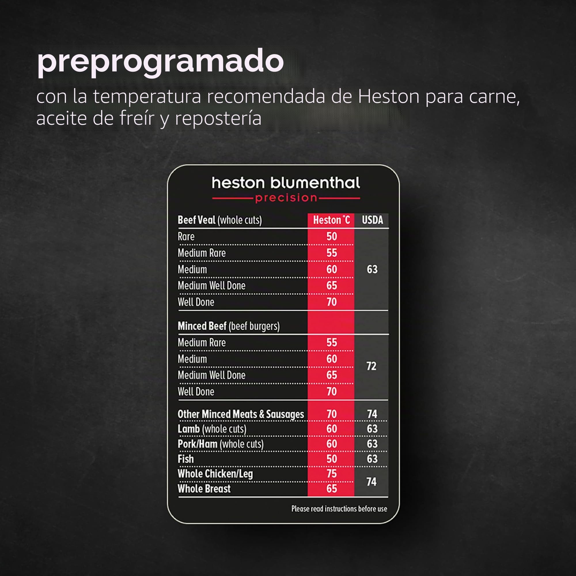 Salter 540A HBBKCR Termómetro Digital 5 En 1 Con Precisión de 0,1 °C, De La Colección Heston Blumenthal Precision, Mide Hasta 5 Veces Más Rápido, Sonda De 14.5 cm, Pinza Para Bandejas Incluida, Negro