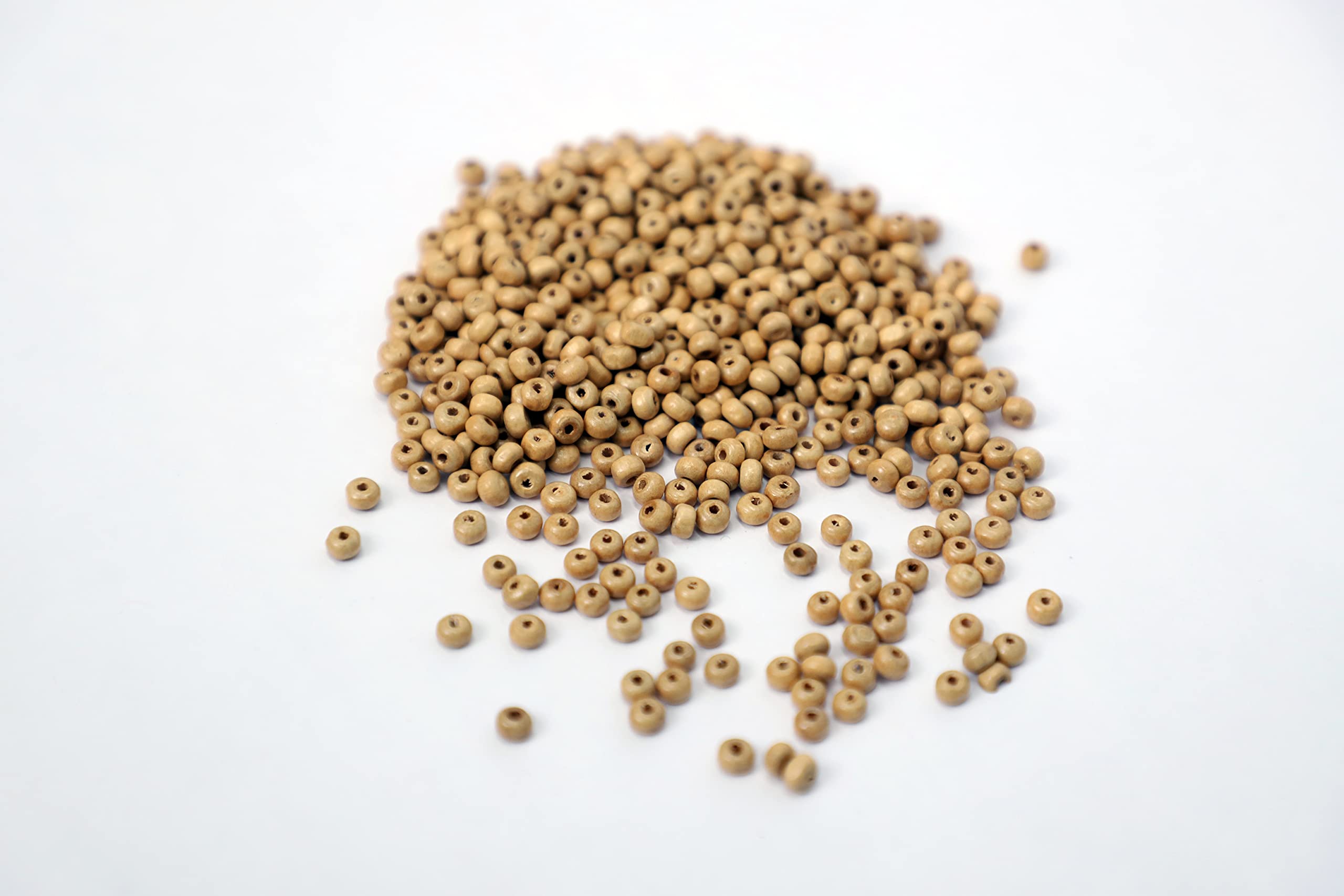 GenericCrafteez Wooden Beads for DIY Jewellery Making Necklace Bracelet Art & Macrame Craft Natural Shine Size 2mm Pack of 1000 Pcs