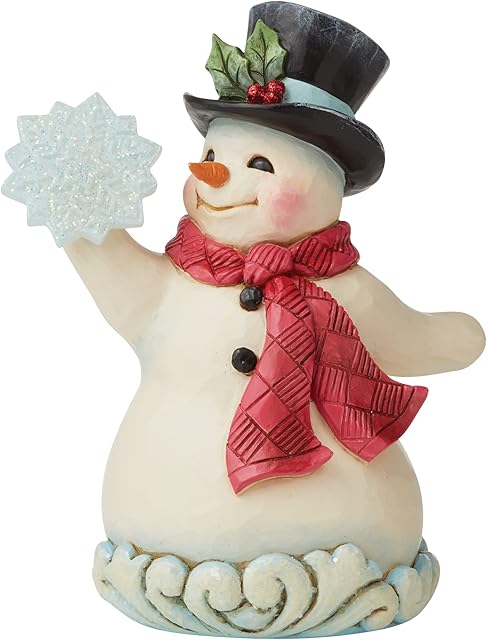 Enesco Jim Shore Heartwood Creek Wonderland Snowman with Snowflake Figurine 6009486