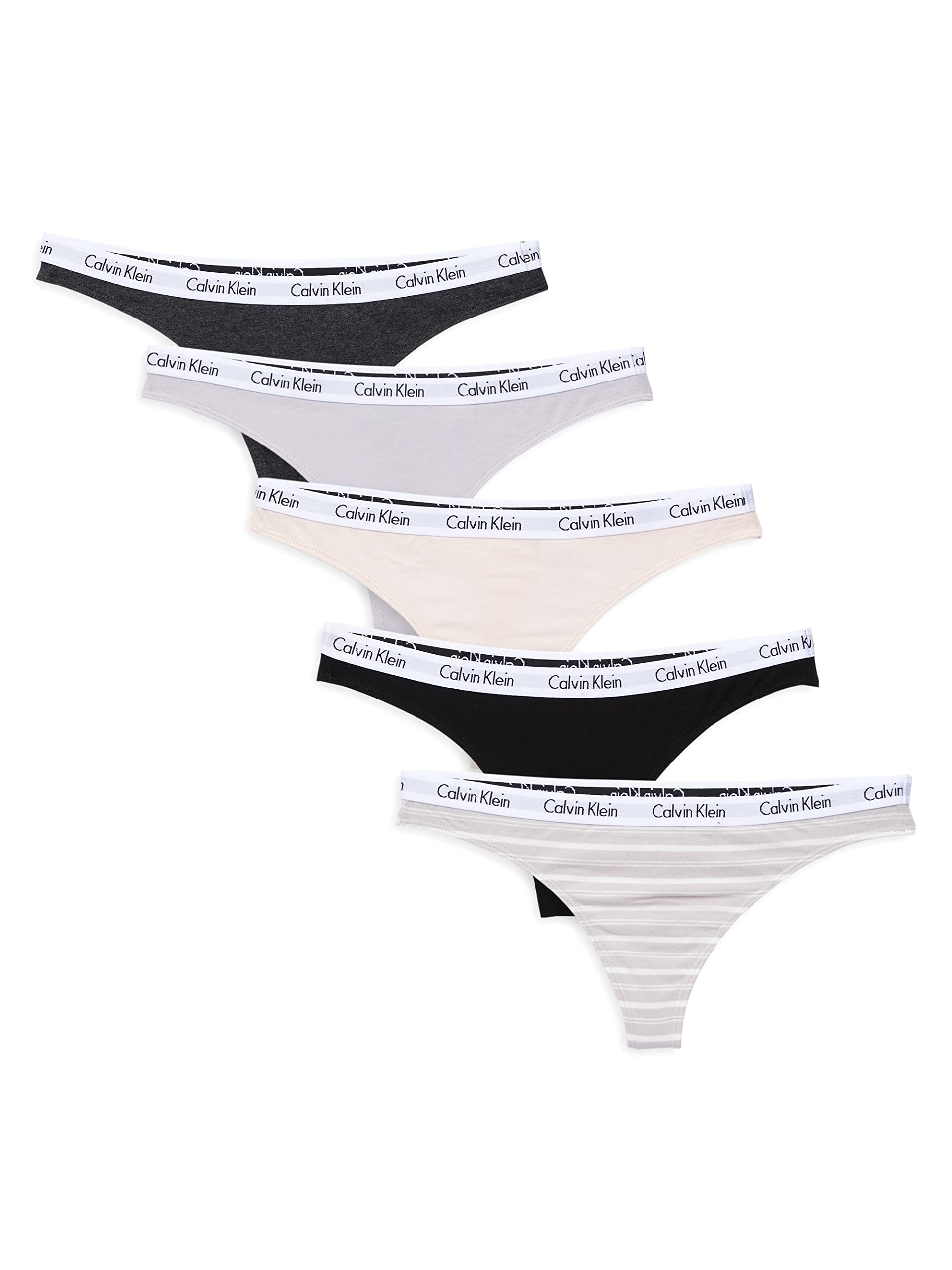 Calvin Klein Women s Underwear Carousel Thong 5 Pack B QP2140-530 P Large
