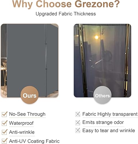 Miniatura 2 de Divisores de habitación, pantallas de privacidad plegables, pantalla de partición de 4 paneles, marco de acero y partición de oficina fabulosa para