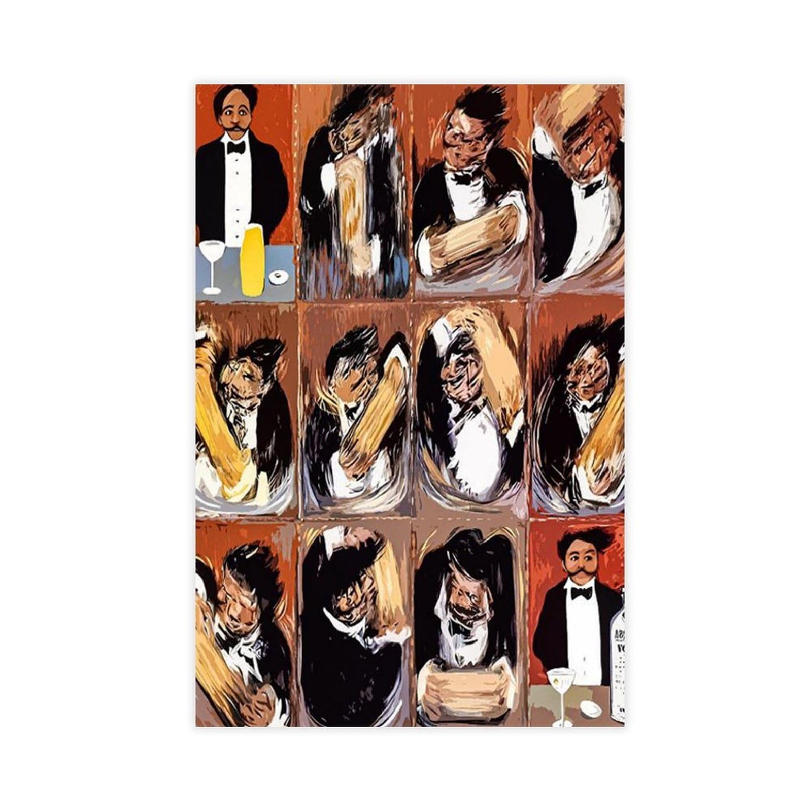 Utgn Uy Buffet The Making Of The Perfect Martini Canvas Poster Bedroom Decor Landscape Decor Gift 20X30inch(50X75cm)