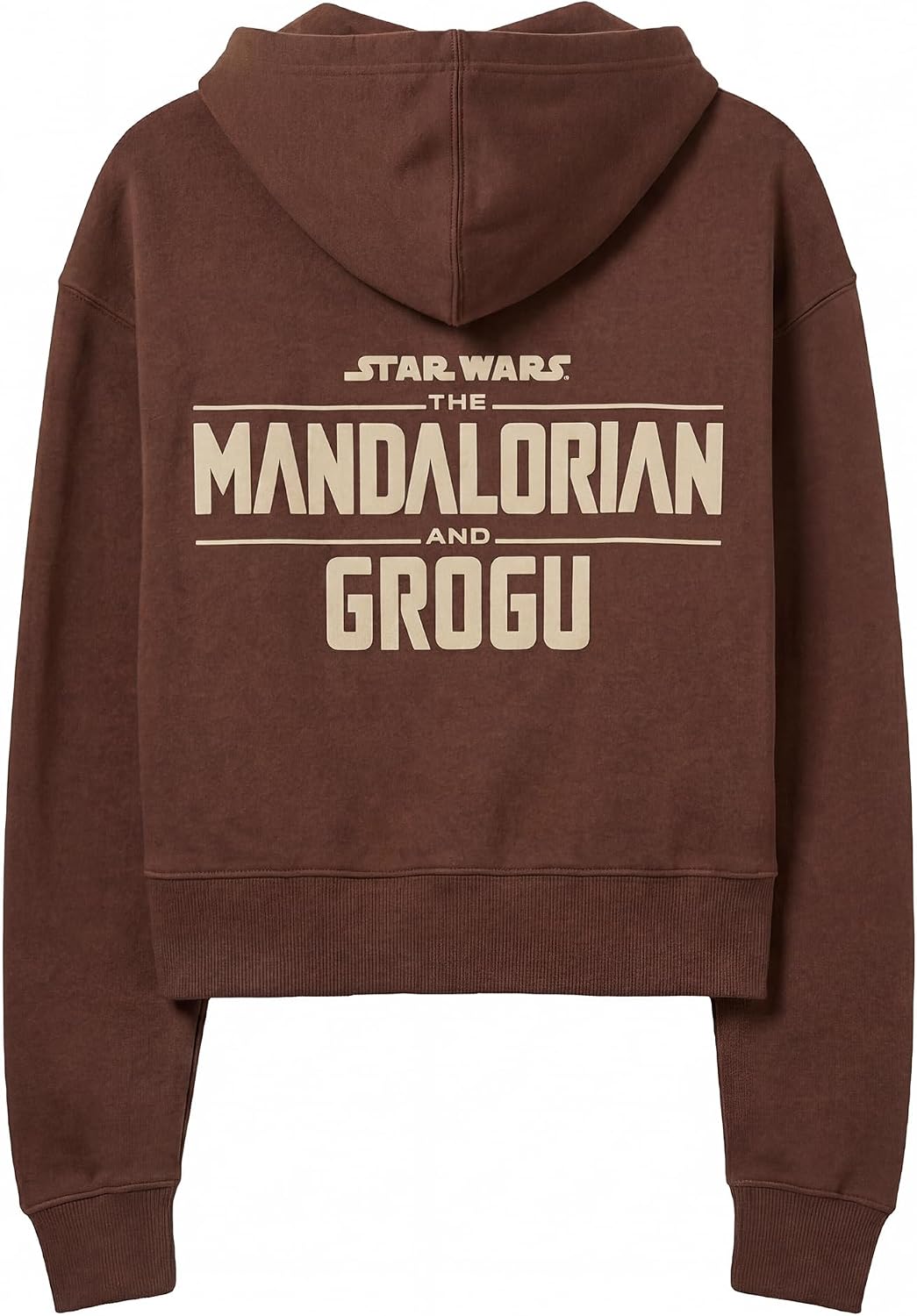 STAR WARS Women's Star Wars: the Mandalorian and Grogu Officially Licensed Juniors Zip Up Hoodie Women's Boxy Cropped Graphic Sweatshirt