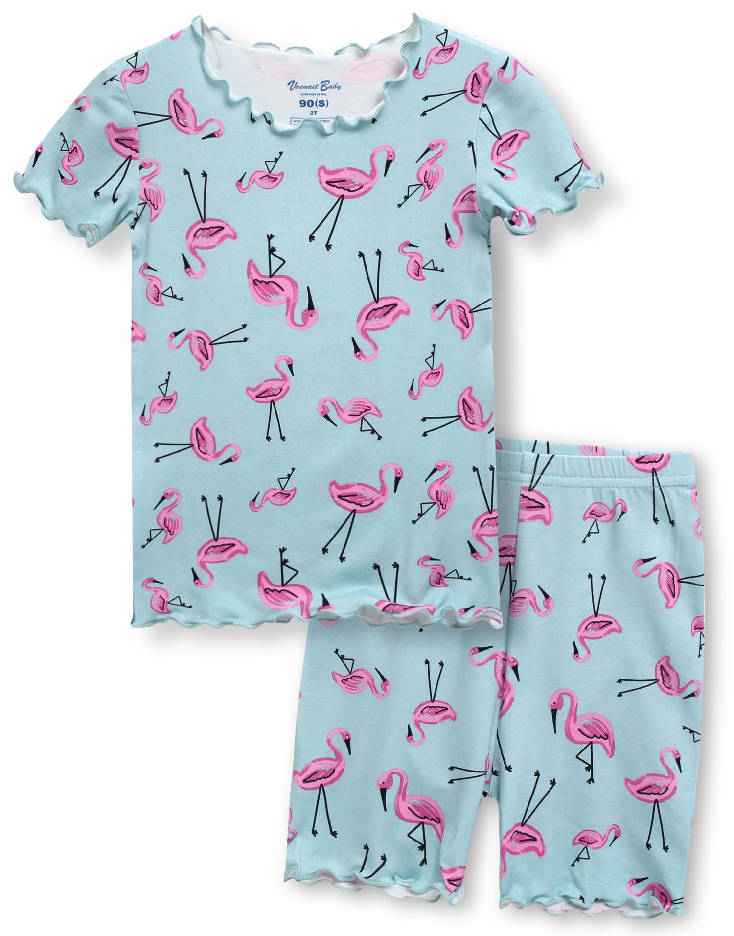 Vaenait Toddler Girls Boys Kids Girls Boys Animal Flower Patern Sleepwear Pajamas Summer Viscose Pjs