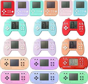 SSRMX 18Pcs Video Game Party Favors, Mini Video Game Birthday Decorations Game Keychains, Return Gifts for Birthday Party Supplies for Kids Classroom Prizes for Boys and Girls