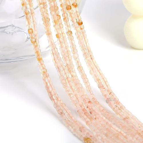 Miniatura 4 de WTIAN Cuentas de piedra preciosa natural, cuentas sueltas espaciadoras para hacer joyas, pulseras, collares, aretes (0.079 pulgadas), citrino