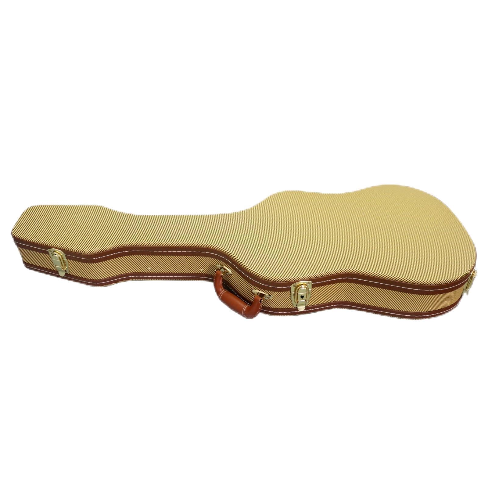 Custodia Chitarra Elettrica Rigida Custodia Strumento Astuccio Protettivo Valigetta Fodera Morbida con Esterno in PU per Proteggere da Colpi E, Giallo, Giallo