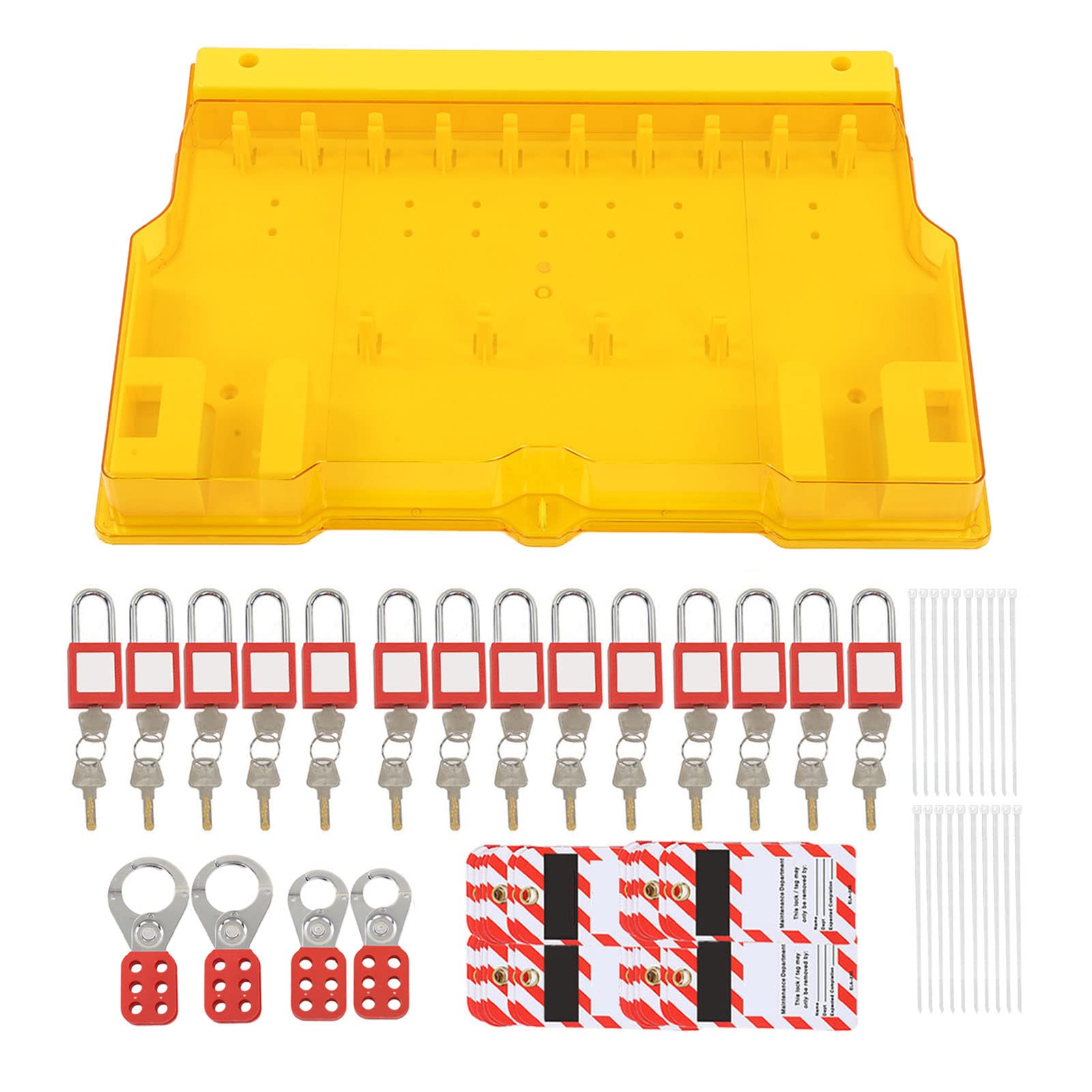 Cryfokt Kit de Estación de Bloqueo y Etiquetado Diseño Duradero con Cerradura Suministros Completos de Bloqueo Visual para Fábrica 22,24 X 15,75 Pulgadas