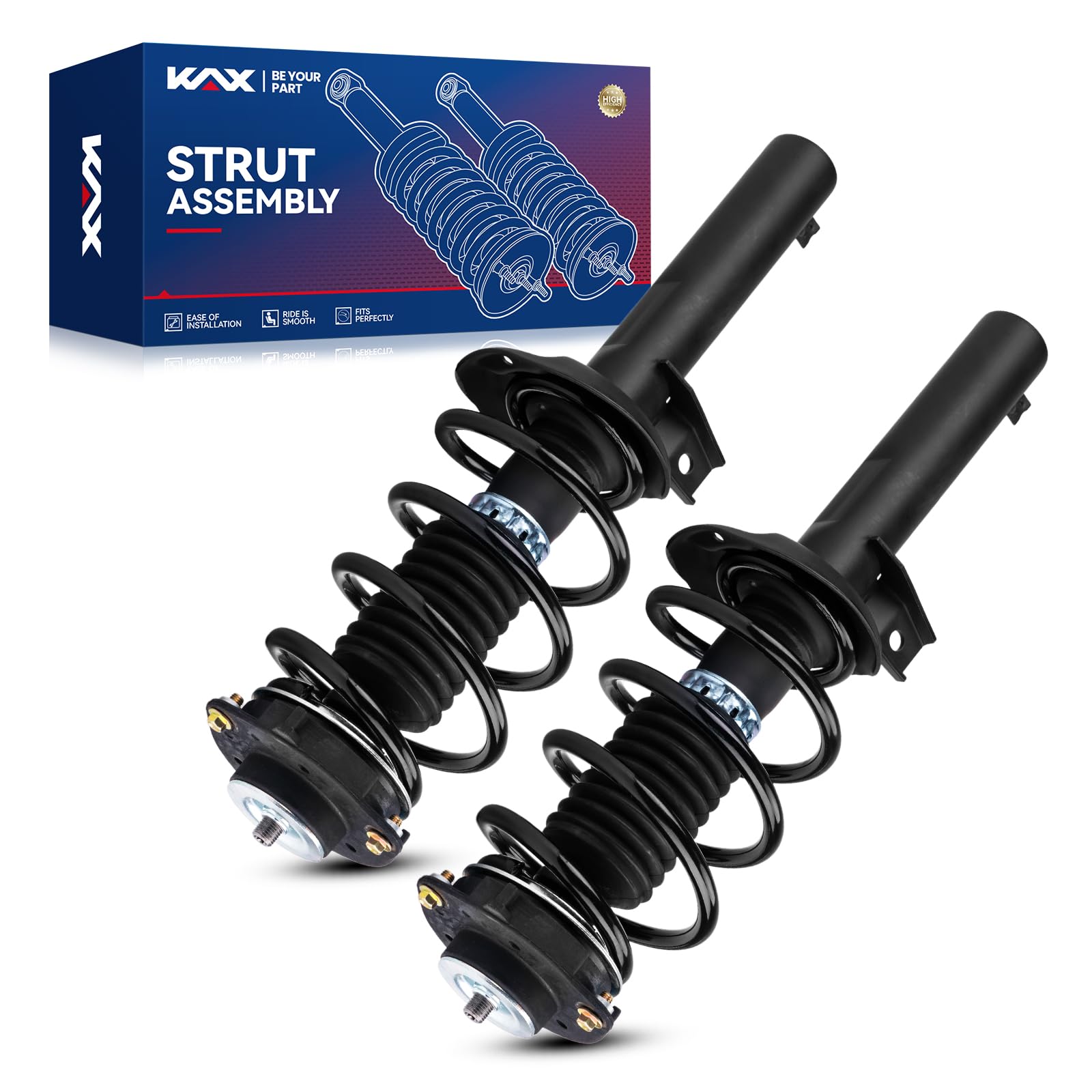 KAX Front Struts Fit for Jetta, Beetle, Golf, Eos — Full Set of 2