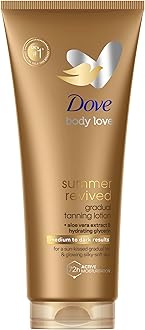 Summer Revived Medium to Dark Gradual Tanning Lotion for a gradual tan and natural, radiant glow non‑greasy self-tan for all skin types 200 ml