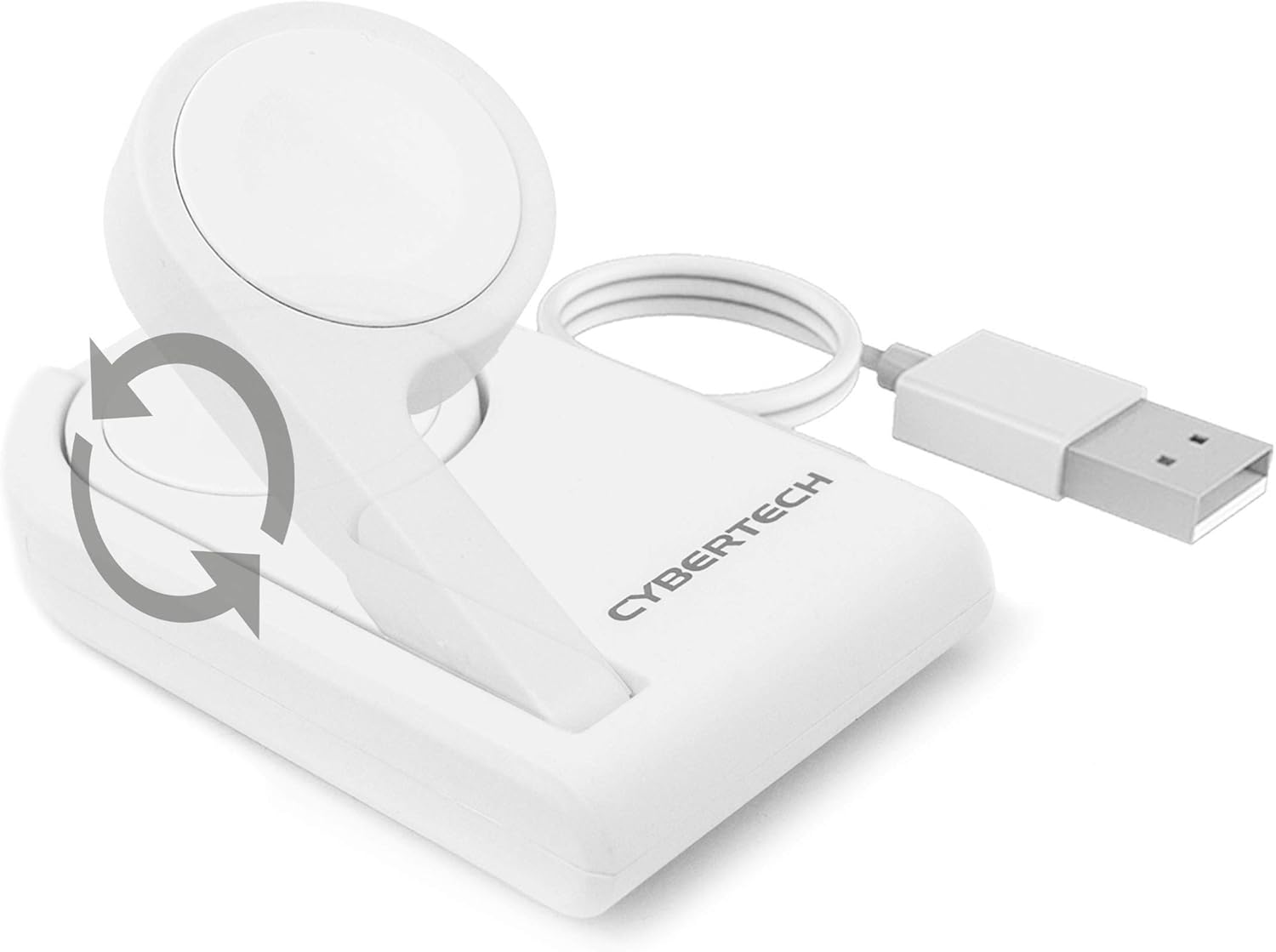 [MFI Certified] Replacement Protable Magnetic Charging Dock for Apple iWatch, Foldable Enable Nightstand Mode with 3ft Long USB Cable Compatible for All iWatch Series 1, 2, 3 (38, 42mm) (White)