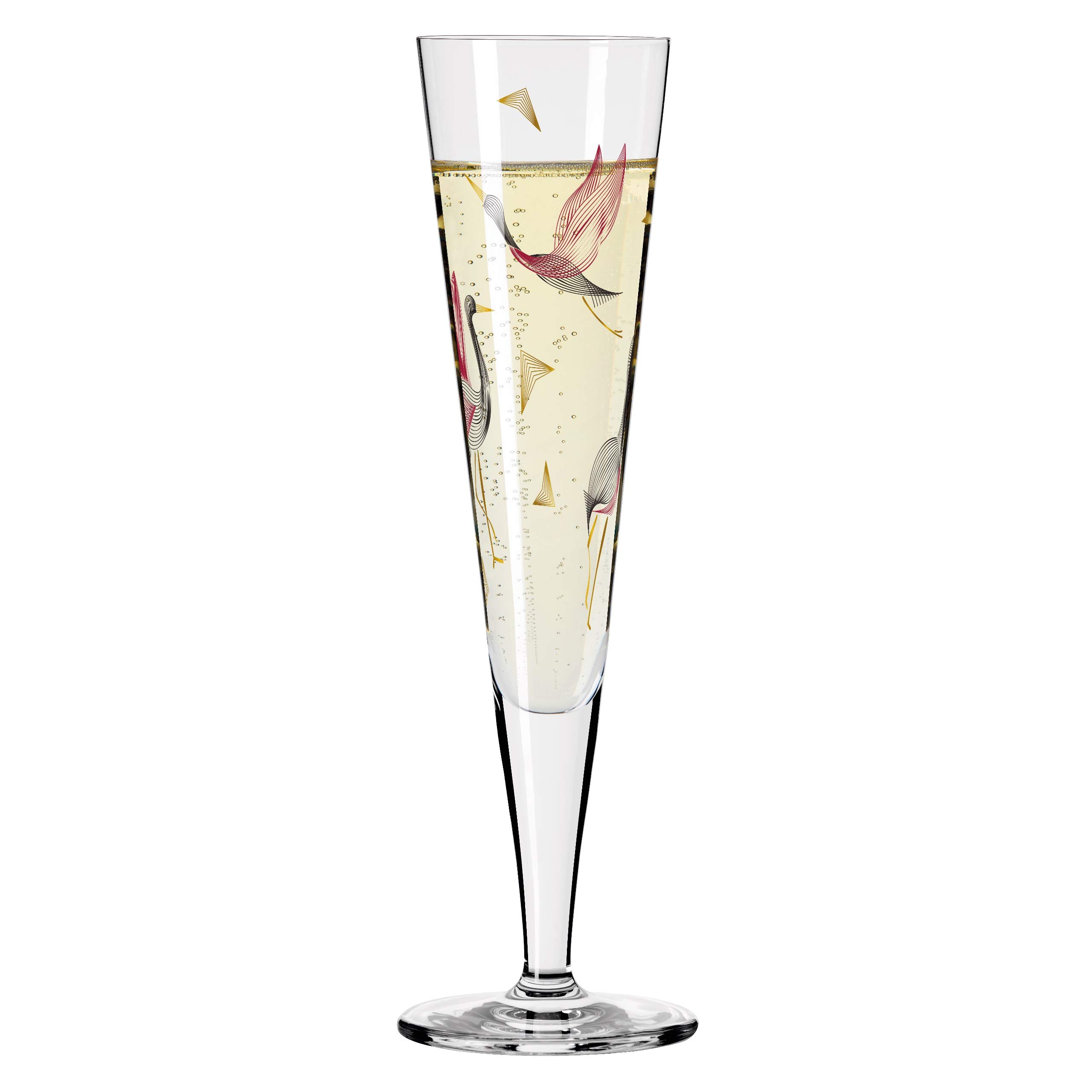 Ritzenhoff 1071015 Bicchiere da champagne 200 ml - Serie Goldnacht No. 15 - Nobile pezzo di design con oro vero - Made in Germany