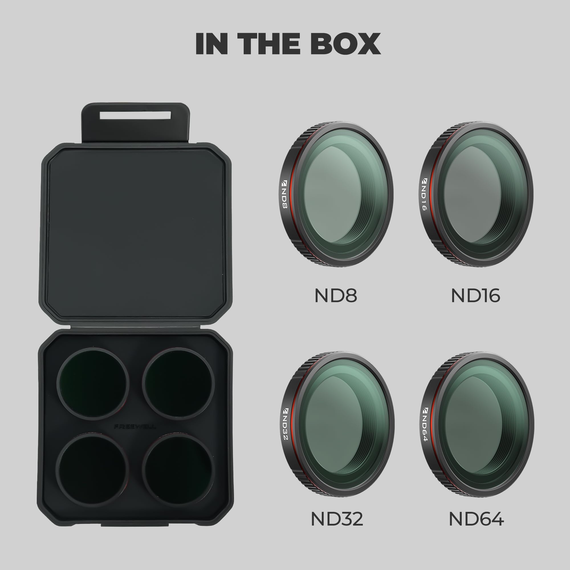 Freewell Kit de filtres Jour Standard pour DJI Osmo Nano | Filtres ND8, ND16, ND32 & ND64