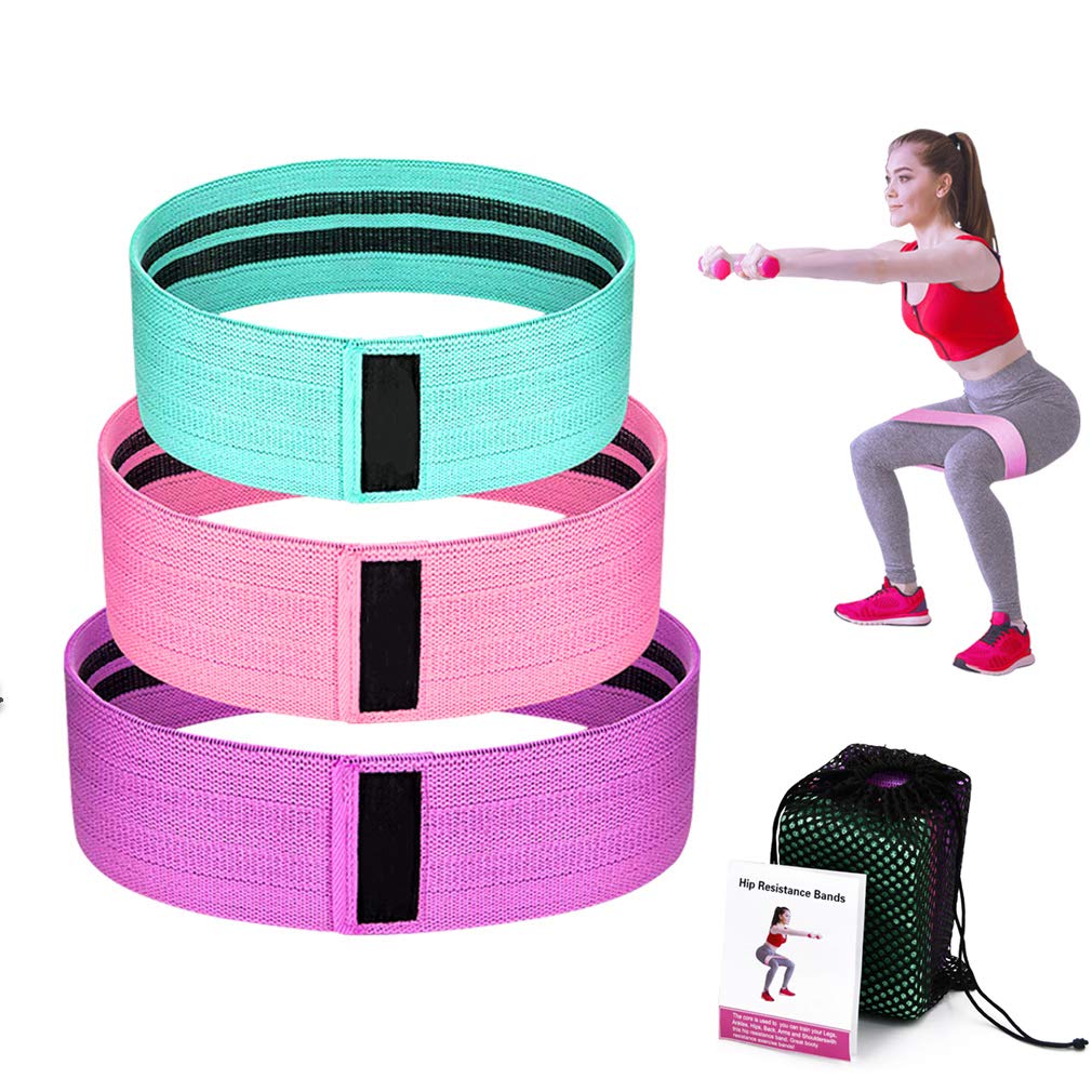 Womdee Resistance Bands for Legs and Butt,Exercise Bands Hip Bands Wide Booty Bands Workout